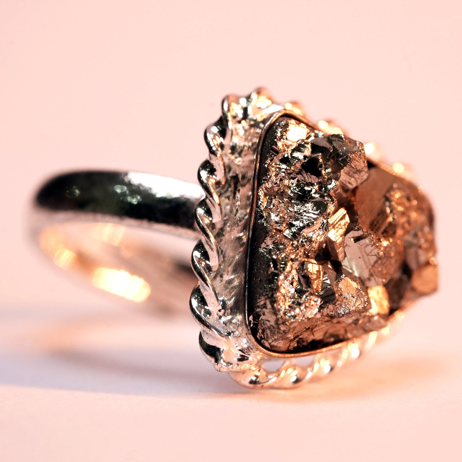 Pyrite Ring – Adjustable