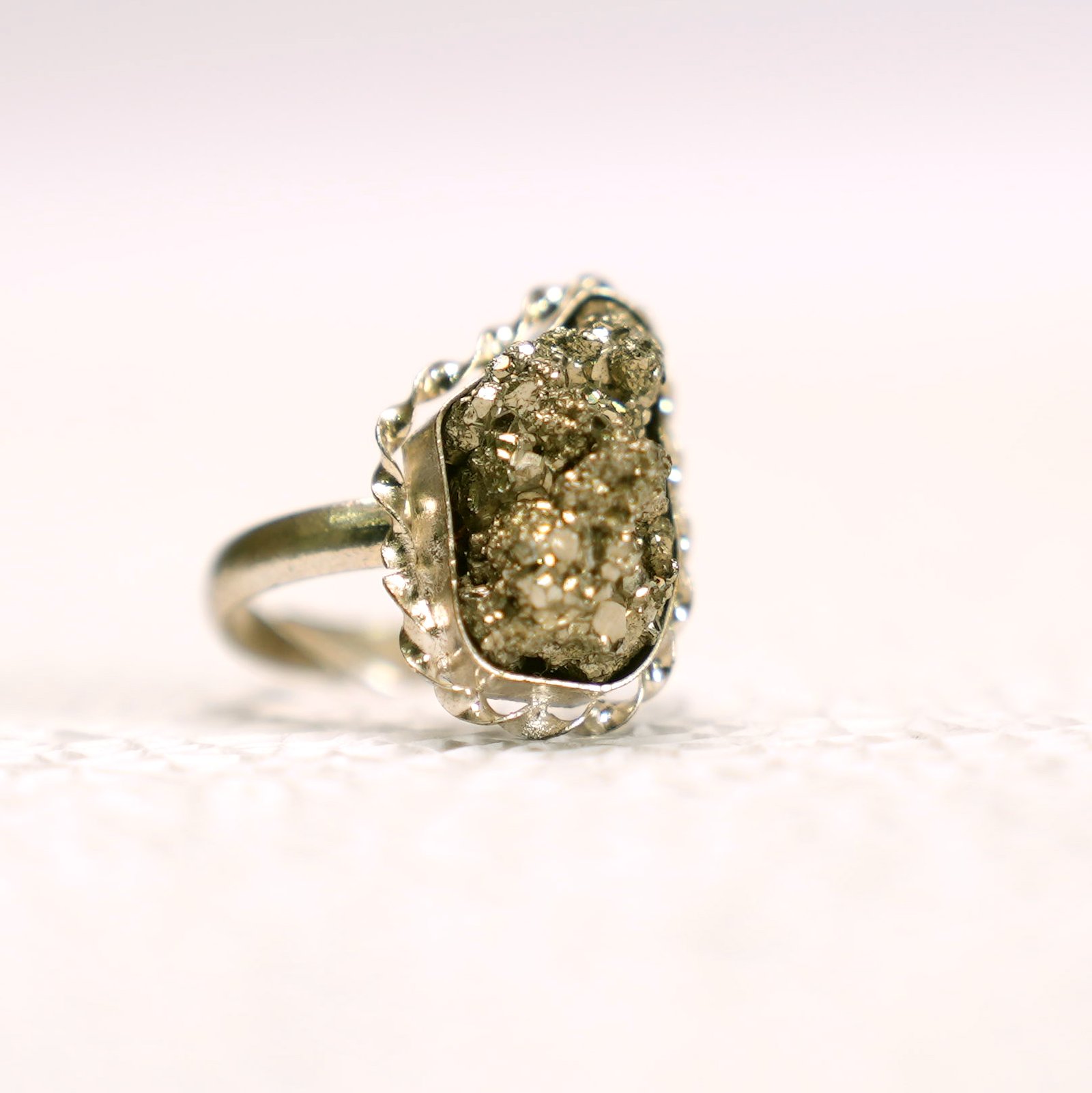 Pyrite Ring – Adjustable